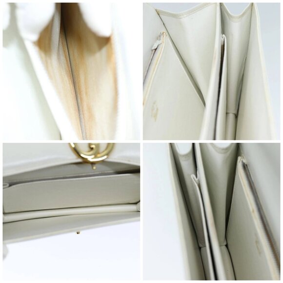 GUCCI Hand Bag Leather White Auth - Picture 15 of 16